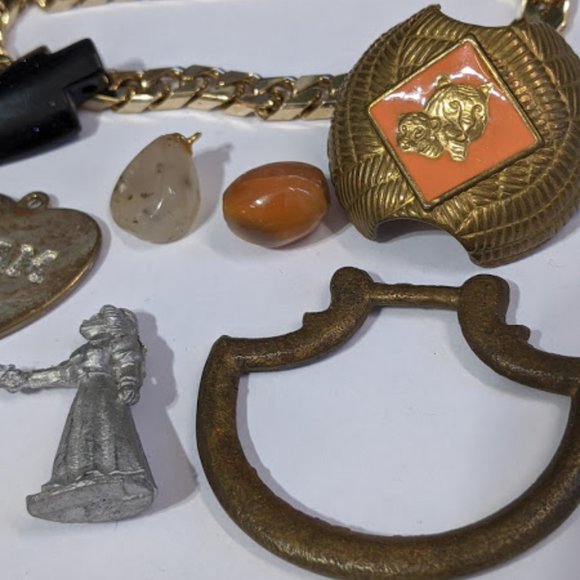 Vintage Junk Drawer Lot Jewelry & Bits For Crafts - Picture 2 of 12